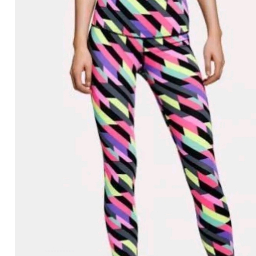 Victoria's Secret vsx sport neon geometric knockout tight size Medium